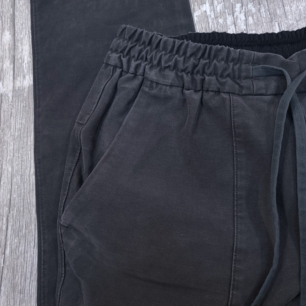 Lululemon Bowline Pants Mens Small Charcoal Grey Canvas Drawstring Straight Leg - Picture 4 of 7
